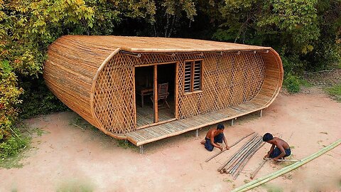 Building The Most Creative Luxury Bamboo Villa And Décor Indoor and Roof With Simple Tool