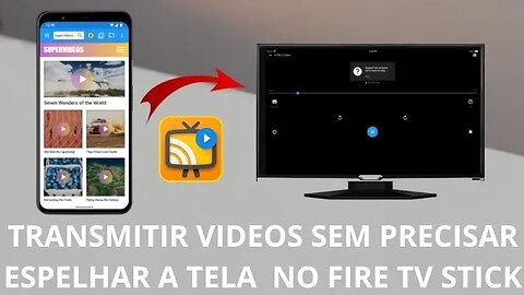 Como transmitir vídeos para o Fire TV Stick sem ter que espelhar a tela do celular