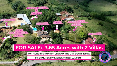 Real Estate for Sale: 3.65 Acres (14, 763 m²) With 2 Villas