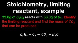 Stoichiometry, limiting reactant, example - Chemistry