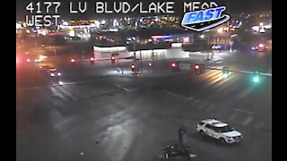 Police say motorcyclist ran red light before fatal crash on Las Vegas Boulevard