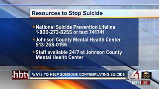 Ways to help someone who may be contemplating suicide