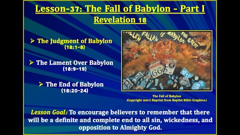 Revelation Lesson-37: The Fall of Babylon - Part I