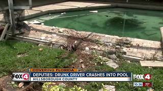 Drunk driver crashes into Hillsborough County pool