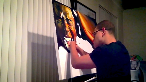 Painter With No Fingers Creates Incredible Artwork