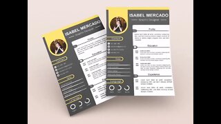 $2.00 Professional Modern Resume canva Template for Pages, Resume Template 2022, CV Template #canva