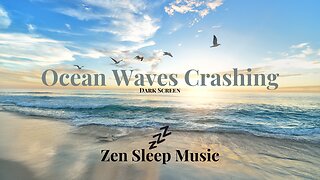Soothing Ocean Waves | Dark Screen | Sleep Focus Study | 3 Hours