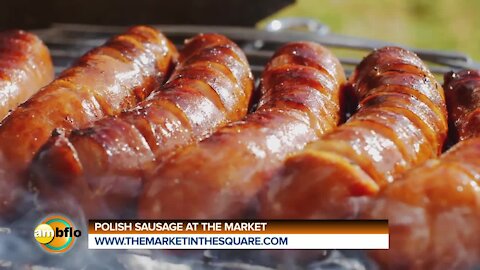 Freshly made Polish sausage at The Market in the Square