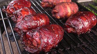 Bacon Wrapped Candied Jalapeno BBQ Chicken Recipe
