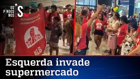 Grupos de esquerda invadem supermercados; deputada do PT apoia