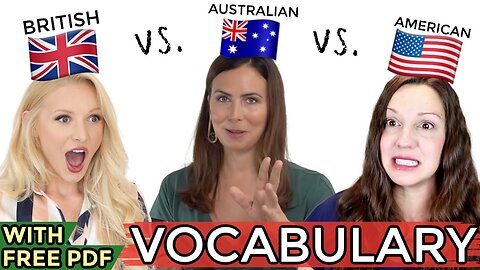 ONE language, THREE accents - UK vs. USA vs. AUS English! (+ Free PDF)