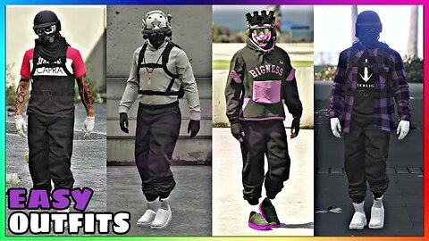 Top 4 Best Easy To Make Male Tryhard Black Jogger Outfits #2 (GTA Online)