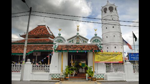 Historical Masjid Tengkera (Tranquerah Mosque) in Malacca, Malaysia