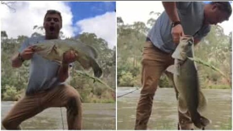 Este é o pescador mais entusiasmado da Austrália