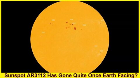 Sunspot AR3112 Has Shown No Activity Once Earth Facing!