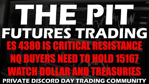 ES 4380 Resistance - Premarket Trade Plan - The Pit Futures Trading