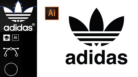 Adidas Logo Design Illustrator | Famous Logo Design Breakdown