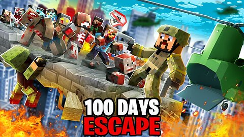 Trapped For 100 Days in a Minecraft Zombie City..