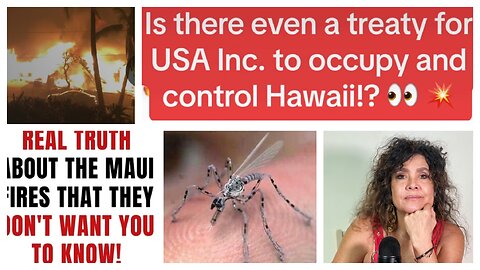 8/18/23 Hawaii was never a State. USA Inc illegally occupied Hawaii! Usa inc is now bankrupt so Hawaii should be free BUT the Governor wants to do a land grab as a loophole to own Hawaii! Drone mosquitoes are released to spy on you now!