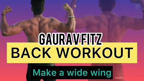 Make a wide wing | Back workout |@GauravFitz11