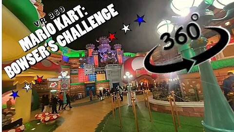 VR 360 Mario Kart Bowser's Challenge At Super Nintendo World