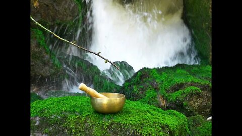 Zen Water Fountain and Tibetan Singing Bowls, Chakra Cleansing, Remove Negative Energy, Meditation