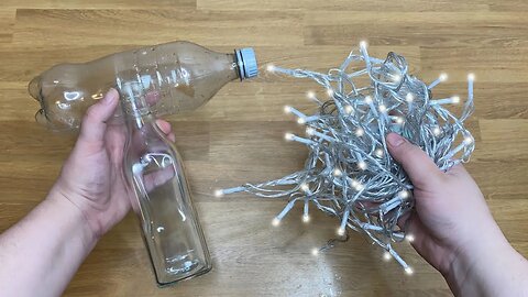 Grab string lights and a Dollar Store bottle...this is MAGICAL!