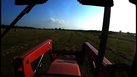 Just a Relaxing Day of Hay Baling! John Deere 459 Baler.