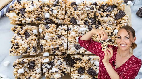 Cookie and Cream Rice Krispie Treats