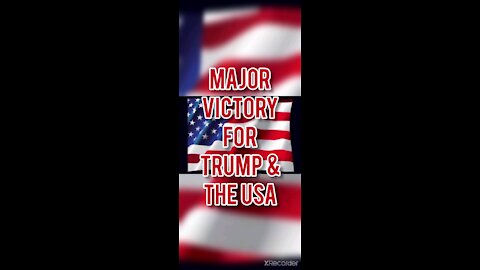 MAJOR VICTORY TODAY FOR TRUMP & THE USA