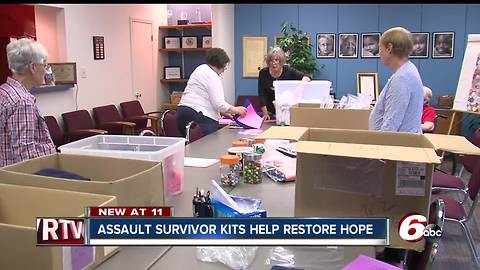 Assistance League of Indianapolis pack assault survivor kits