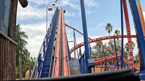 Front Row POV of SCORPION at Busch Gardens, Tampa Bay, Florida, USA