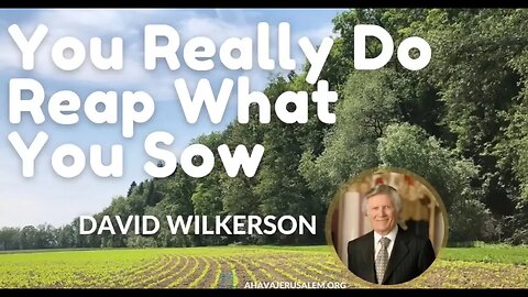 You Really Do Reap What You Sow by David Wilkerson