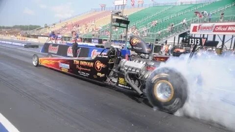 Tin Indian Performance dragster runs 7.05 at 190 mph driven by Kevin Swaney