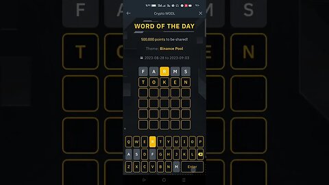 Binance word of the day 5 letters|30-8-23| Correct answer Tokenomic 700