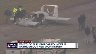 Local flying car founder wants to get back to work after crash