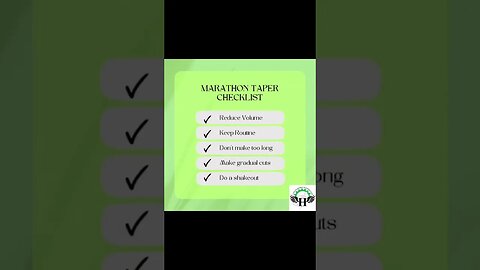 5 Strategies for a successful marathon taper.