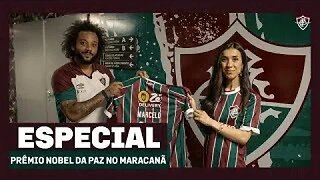 VENCEDORA DO PRÊMIO NOBEL DA PAZ ASSISTE À VITÓRIA DO FLUMINENSE E CONHECE MARCELO