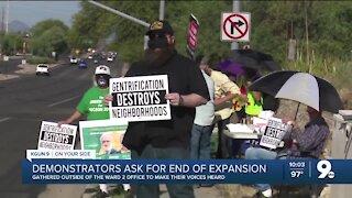 Demonstrators speak out against Central Business District expansion