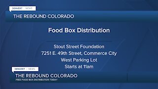 Free food box distribution today in Commerce City