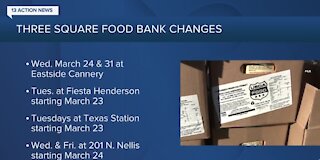 Three Square Food Bank announces changes to food distribution sites