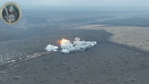 TOS-1 heavy flamethrower system burns the positions of the AFU in the Krasny Liman direction