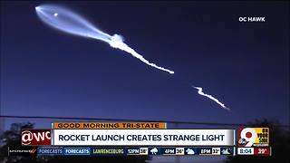 SpaceX rocket launch creates strange light over California