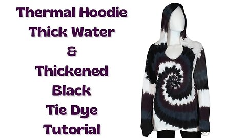 Tie-Dye Designs: Thermal Hoodie Thick Water & Thickened Black Liquid Dye