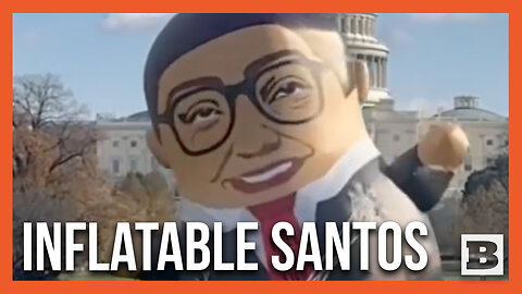 Giant Inflatable George Santos Seen in Front of U.S. Capitol