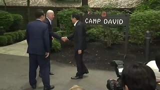 Joe Biden Greets Japanese PM, South Korean President At Camp David You Guys Missing Lunch