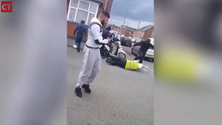 Watch: Mob in UK Pummels Traffic Cop Before Stealing His Vehicle