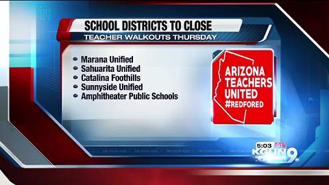 Southern AZ school districts plan for walkout