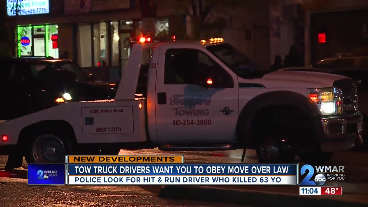 Tow truck drivers urge public to obey 'move over' law