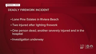 One man dead, another severely injured in fireworks incident in Riviera Beach